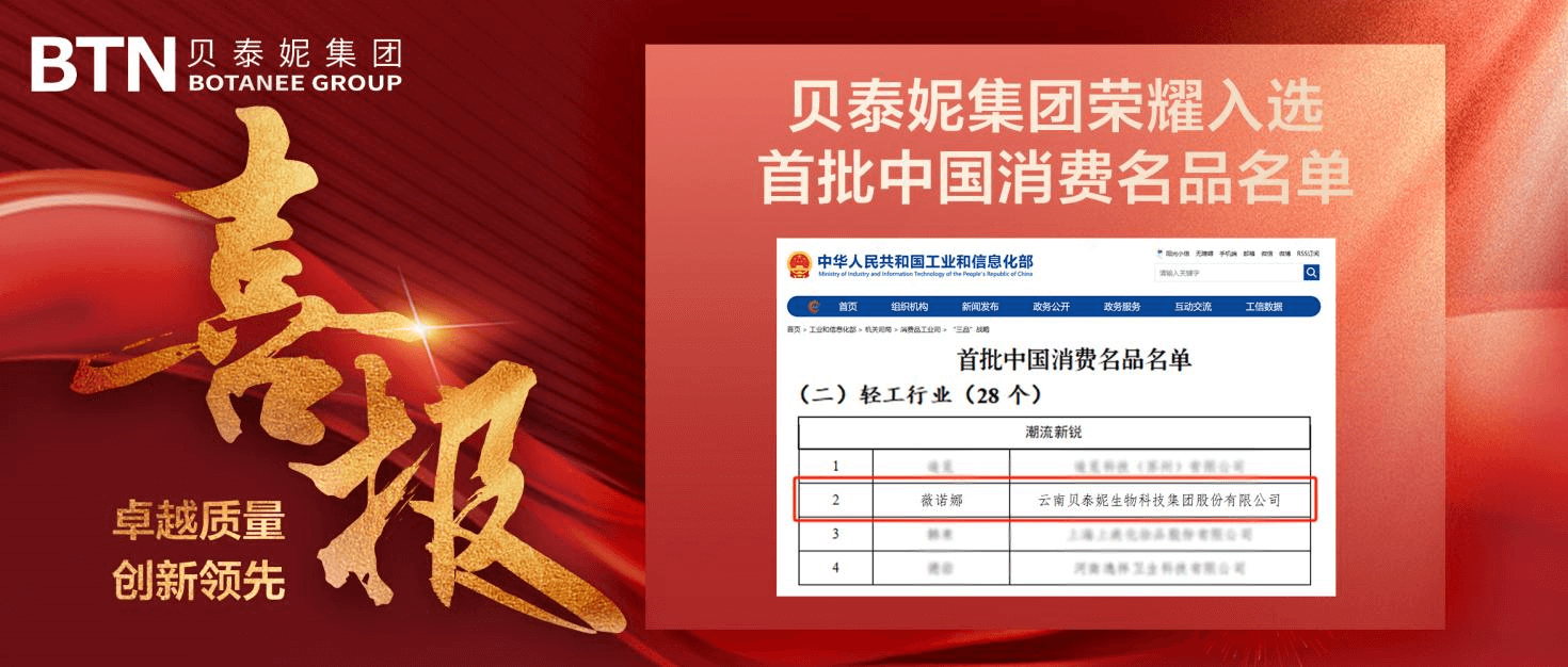 贝泰妮荣膺首届世界品牌大会“中国品牌国际化标杆100”